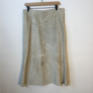 Estelle Suede A-Line Long Skirt